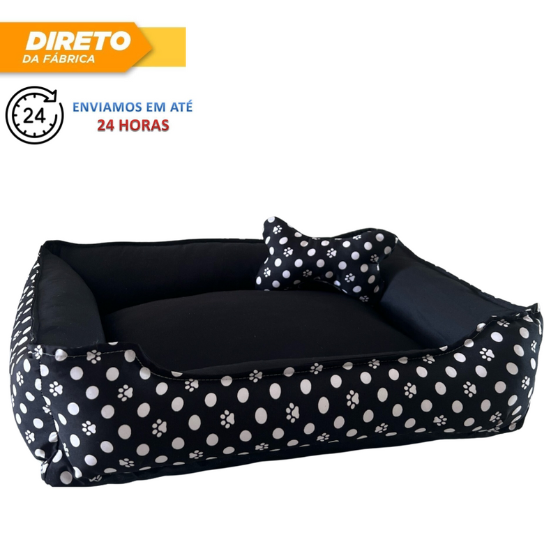 Cama Caminha Pet Cachorro tamanho grande confortável com zíper lavável + almofadinha