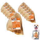 Brinquedo petisco pet para caes cachorro orelha bovina natural mordedor contra bafo tartaro kit 10