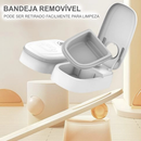 Bebedouro Comedouro Cachorro Gato Grande Automático Porta Ração PET Plástico Abre Sozinho Timex