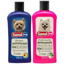 Kit Sanol Shampoo Antipulgas 500ml + Condicionador Sanol 500ml