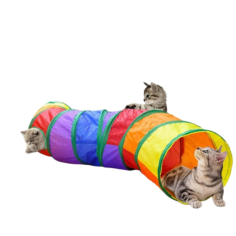 Brinquedo Para Pets Túnel Labirinto Para Gatos Colorido