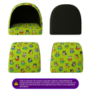 Cama para Cachorro Gato Casinha Toca Iglu para Cães e Gatos Estampas Variadas com Almofada