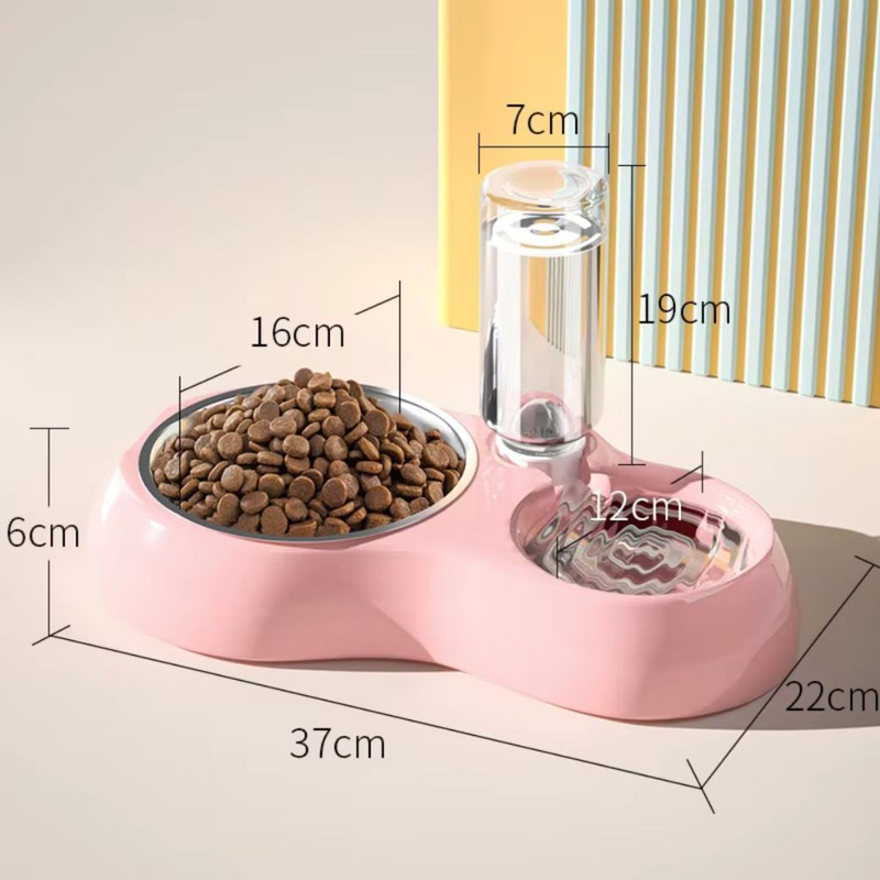 Comedouro E Bebedouro Automatico Para Cães E Gatos Ergonômico Pet Multifuncional