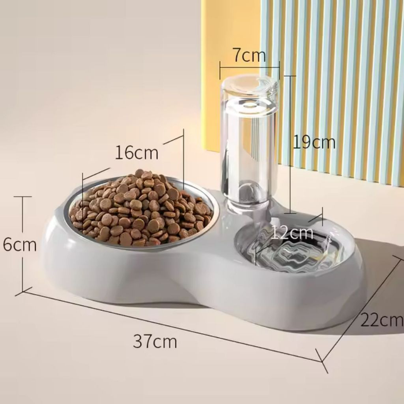 Comedouro E Bebedouro Automatico Para Cães E Gatos Ergonômico Pet Multifuncional