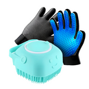 Kit Cuidados Pet Luva Tira Pelos Nano + Escova lava Pet Silicone Dispenser Cachorro Gato