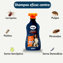 Mata Pulga Anti Pulgas E Carrapatos Sarnas Shampoo Condicionador Cachorro e Gato Neutro Pet Genial