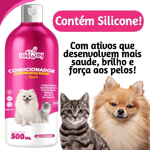 Mata Pulga Anti Pulgas E Carrapatos Sarnas Shampoo Condicionador Cachorro e Gato Neutro Pet Genial