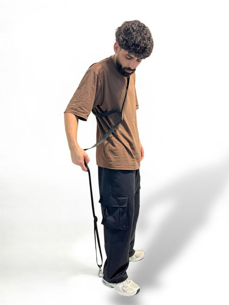 kit Coleira + Guia Mãos Livres 2m para coleira de cachorro ou peitoral