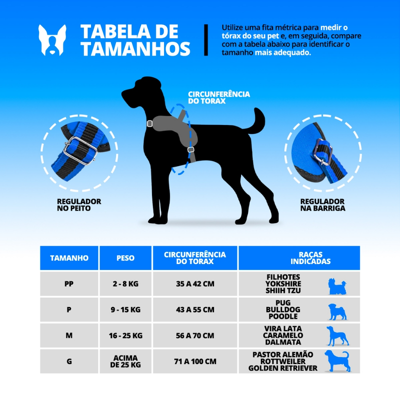 coleira e Guia para cachorro nome personalizado coleira peitoral conforto peiteira sistema amortecedor impacto regulagem