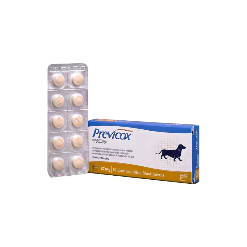 Previcox 57mg 10 Comprimidos Anti-inflamatório Para Cães