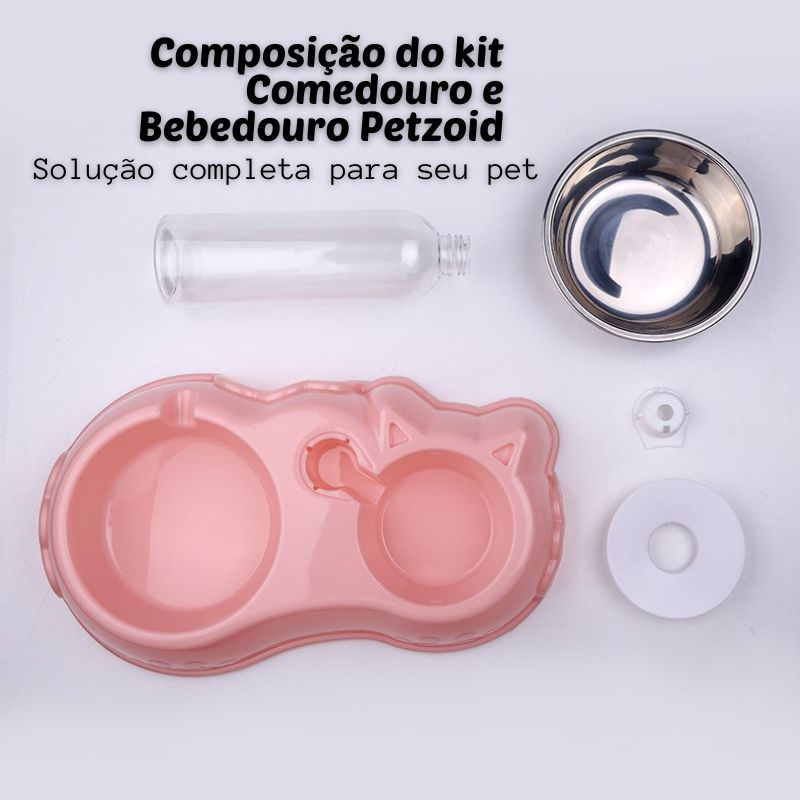 Comedouro E Bebedouro Automático Para Cães Gatos Pet Filhotes