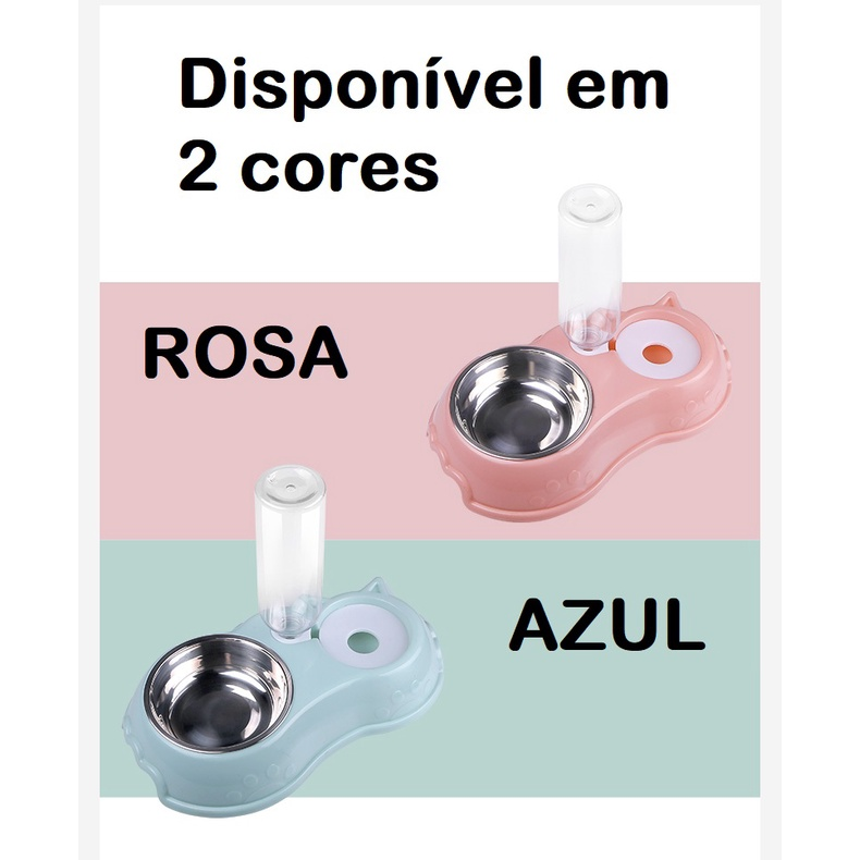 Comedouro E Bebedouro Automático Para Cães Gatos Pet Filhotes