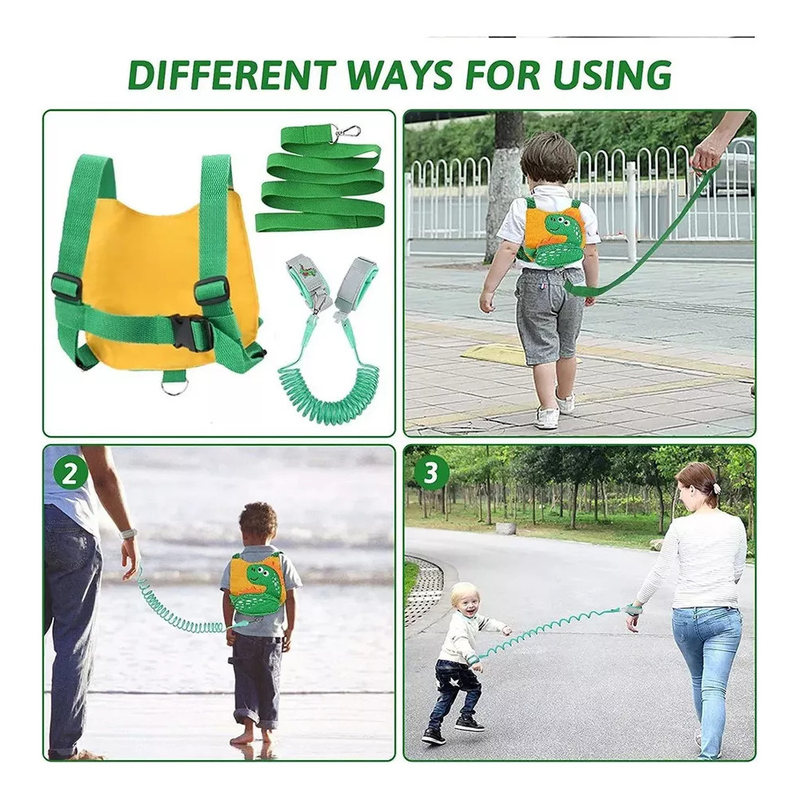 Coleira Guia Infantil De Segurança Anti-perda Com Mochila