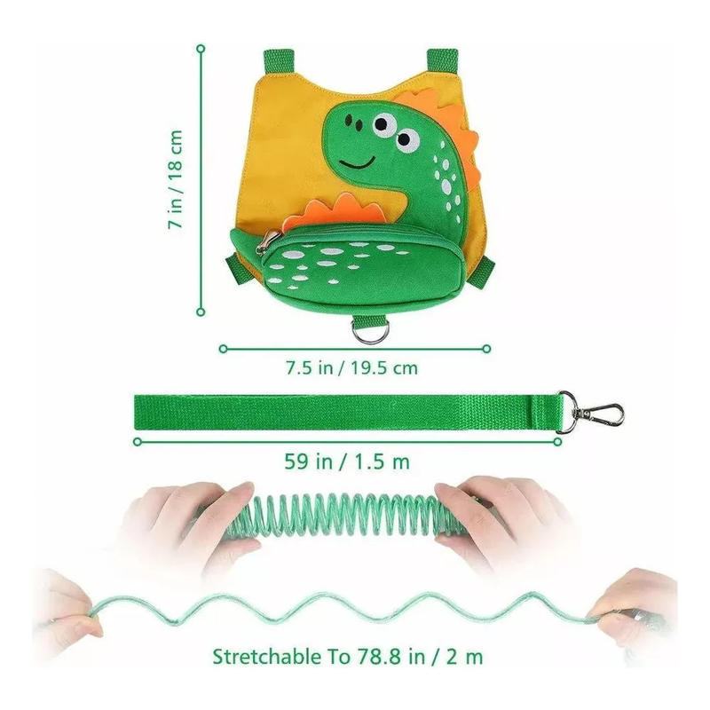 Coleira Guia Infantil De Segurança Anti-perda Com Mochila