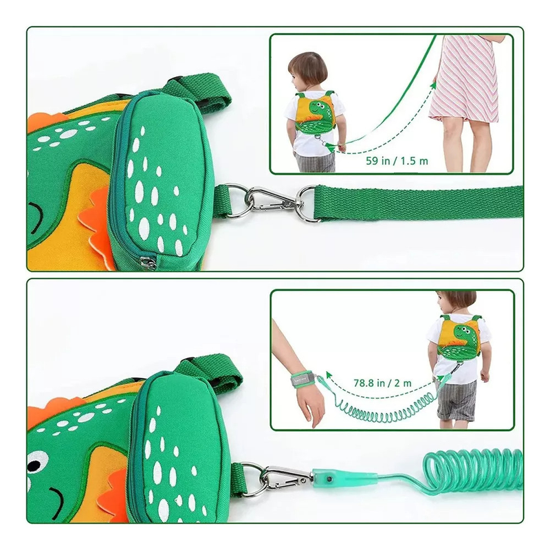 Coleira Guia Infantil De Segurança Anti-perda Com Mochila