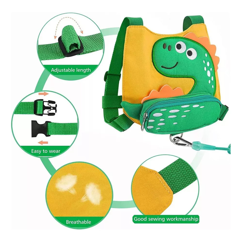 Coleira Guia Infantil De Segurança Anti-perda Com Mochila