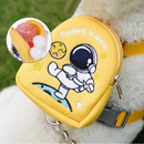 Peitoral Coleira Com Guia e Bolsa Removível Para Cachorro Pet Cães Gatos Pequeno Médio De Viagem