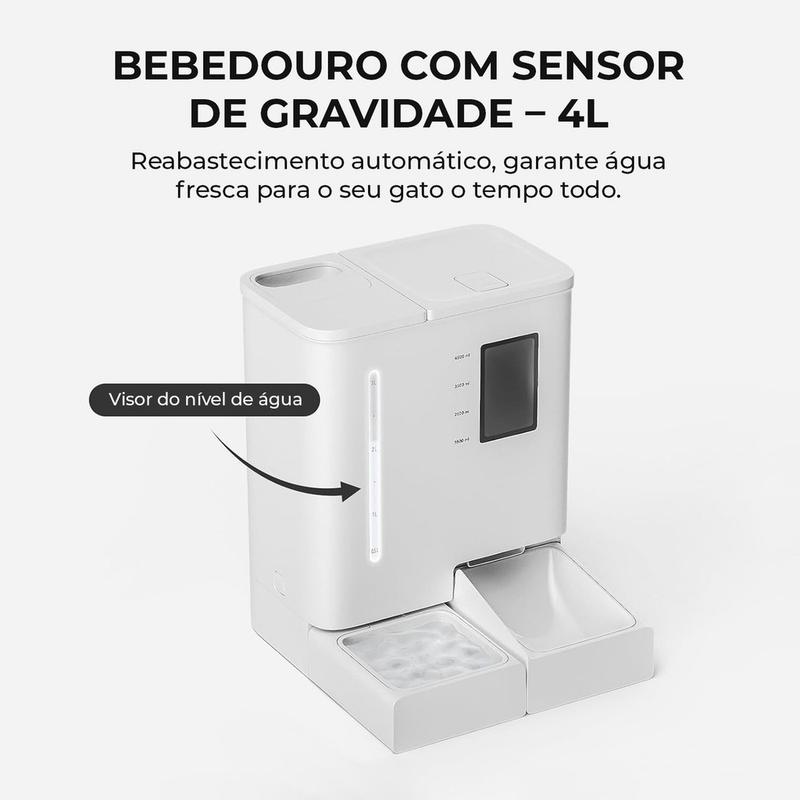 Newpet Bebedouro com Comedouro Alimentador Automático Pet Cães Gato- Bivolt