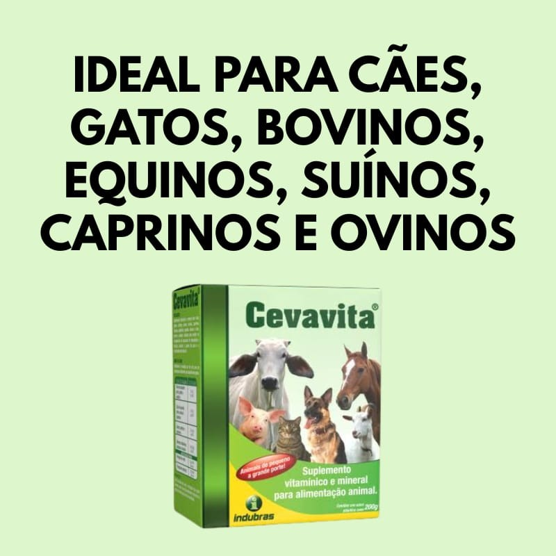 3 Suplemento Vitamínico Mineral Para Animais Cevavita 200g
